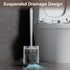 Sellemer Toilet Brush and Holder Set - Flexible Toilet Bowl Brush Head with Silicone Bristles, Compact Size (1 Pack,