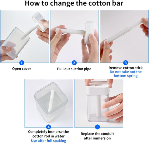 Humidifier Filter Cotton Refill: Travel Mini Sticks for Portable Personal USB Powered Humidifiers, 10 Pieces