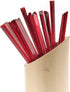 BambooMN Triangular Prism Plastic Fruit Appetizer Cocktail Pick, 3.5" (9cm), Red, 1,000 Pieces