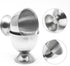 Qjaiune 2pcs 46mm 48mm Silver Egg Cups Stainless Steel Egg Holder, Soft Boiled & Hard Boiled Egg Tray Kitchen Gadgets