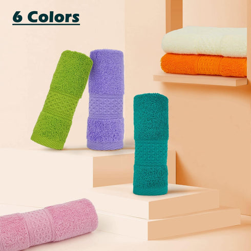 12 Pack 100% 13 13 Inches Cleanbear Face Cloths Washcloths Cotton Wash Cloth for Face - Large Bath Washcloths by