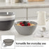 US Acrylic Unbreakable 28 oz. Plastic Stackable Cereal Bowls, Set of 8 in Grey Colors, BPA-Free