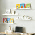 24 Inch Set 4, Nursery Book Shelves of White Metal Floating Shelves for Wall, Scalloped Cloud Book Shelf for Kids Room