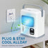 CAYNEL Portable Air Conditioner | 2 Speeds, 5W USB | Water Tank, 1~12h Timer | Adjustable Air Outlet for Desktop &