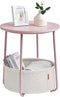 VASAGLE LILEA Collection - Small Round Side End Table, Modern Nightstand with