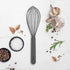 GreenPan Silicone Whisk, Mixing Blending Beating Stirring Cooking Kitchen Utensil, Flexible Rubber Nonstick Cookware, Rigid Steel Core, Heat-Resistant, Anti-Slip Handle, BPA-Free Dishwasher Safe, Gray by GreenPan