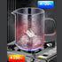 BinaryABC Pitcher,7.67 6.69inch(1500ML) Yogurt Strainer,Nut Milk Strainer,Juice Food Strainer,Glass Teapot with Mesh
