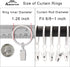 40 Pack Curtain Rings with Clips, Drapery Clips with Rings, 1.26 in Interior Diameter, Fits up to 1 in Curtain Rod,