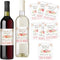 Printed Party Bridesmaid Proposal Wine Bottle Label Gift, Floral Design, Set of 7