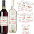 Printed Party Bridesmaid Proposal Wine Bottle Label Gift, Floral Design, Set of 7