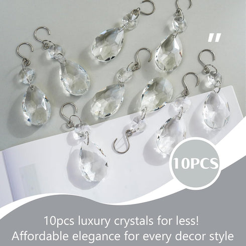 3Inch 10Pcs H&D HYALINE & DORA Crystal Suncatcher Bauhinia Prisms Pendants Chandelier Crystals Replacement Hanging Sun