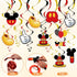 1st Birthday Red Hanging Swirl Decorations, Mouse Theme Party Supplies, Ceiling Streamers, 38 Pcs Party Favors for Kids