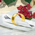 6 Pcs Stainless Steel Bead Side Napkin Rings - Delicate Serviette Buckles (Gold)