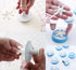 ilauke 6PCS Snowflake Cookie Cutters Decorating Fondant Embossing Tool - Christmas Plunger Cake Cutter
