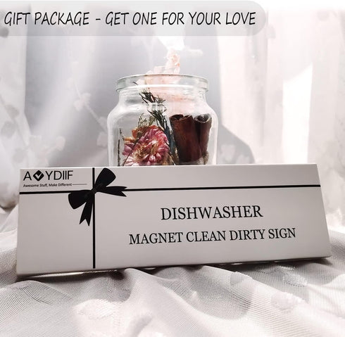 Dishwasher Magnet Clean Dirty Sign for Kitchen Organization and Storage
