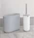 iDesign Cade Oval Slim Trash Can, Compact Waste Basket for Bathroom, Bedroom, Home Office, Dorm, College, Matte Gray