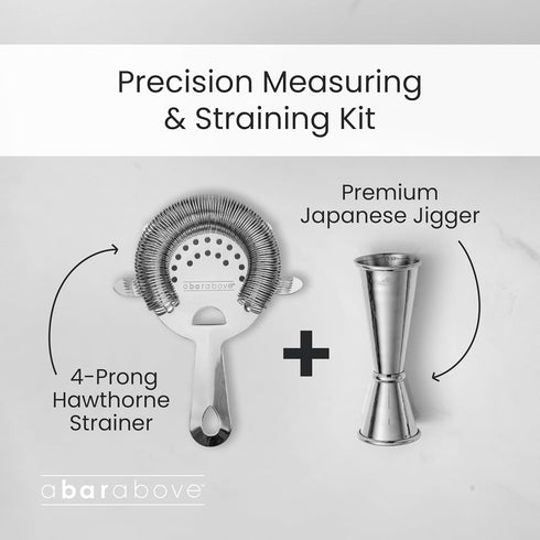 8 304 1 A Bar Above Premium Japanese Jigger, with Measurements Inside, Professional and Heavy-Duty, Stainless Steel