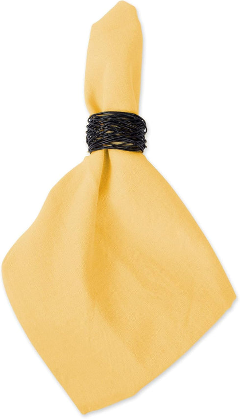 DII Solid Pastel Napkin Set, Cotton, Yellow, 20x20 Inch, 6 Count
