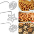 Rosette Iron with Wooden Handle, Stainless Steel Baking Tool for Rosette, Ravioli, Empanada, Cookie Cutters