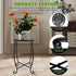 Fashion&cool Outdoor Side Tables, Weather Resistant Metal Patio Side Table, Small Round Outdoor End Table Side Table