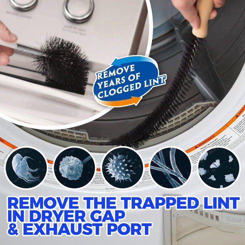 Holikme Dryer Vent Cleaner Kit, Dryer Cleaning Tool with Brush, Omnidirectional Blue Lint Vacuum Attachment