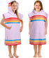 SUN CUBE Kids Towel Changing Swim Robe Surf Poncho, Quick Dry Microfiber