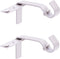 Kenney Fast Fit 5/8" Brushed Nickel No Measure Curtain Rod Brackets, 2 Count (Pack of 1)