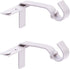 Kenney Fast Fit 5/8" Brushed Nickel No Measure Curtain Rod Brackets, 2 Count (Pack of 1)