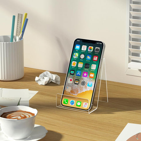 6 Pack Acrylic Book Stand, Clear Easel Stand for Displaying Books, Albums, CD, Magazine, Postcard, Picture, Plate