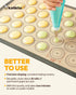 Katbite Silicone Baking Mat Set of 5, Food Grade Non-stick Reusable Bakeware Mats for Cookie, Macaron, Pizza