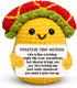 Positive Crochet Hotdog Taco Plush-Easter Basket Stuffers & Birthday Gifts for Women