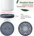 2PCS 12 inches REDHUGO Round Plant Caddy with Hidden Wheels, Heavy Duty Rolling Plant Stand Caddy with Wheels, Pot Base