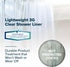 SlipX Solutions Protected Shower Curtain Liner - 3G Lightweight, 70"x72", Clear