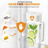 2 (2 64oz SlimFit Quart Liter) pitcher with lid - Water jug for fridge door - Leakproof plastic pitcher with lid