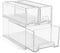 Sorbus Large Stackable Clear Storage Drawers with Handles, 3 Pack for Craft, Clothes, Medicine, Makeup, Toy Organizer