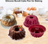 Nalchois 4 Inch Silicone Mini Bundt Cake Pan Set of 4, Nonstick BPA Free Silicone Cake Molds for Baking, Oven Dishwasher Safe Fluted Tube Baking Pan for Pumpkin Cake, Jelly, Brownies, Bread, Pudding by Nalchios