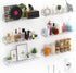 LAZYROSY 6 Pack Floating Shelves - Clear Acrylic/PET Wall Mounted Non-Drilling Storage