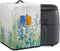 Air Fryer Oven Dust Cover, Insulated Kitchen Appliance Cover with Top Handle and Storage Pockets, Blue Green Floral