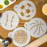 Designer Stencils Large Sports Ball Cookie Stencils, Basketball - Golf - Soccer - Baseball, Beige/semi-transparent