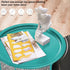 4 Garden you End Table Metal Side Table Green Round Folding Tray Cyan Sofa Small Accent Fold-able Table, Round End
