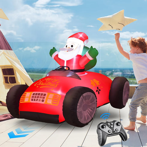KLYLOP RC Inflatable Santa Claus Outdoor with Auto Inflate, 3.5FT Christmas Inflatables