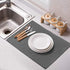 2 Pack Topsky Microfiber Dish Drying Mat, 20 x 15 Inch Reversible Kitchen Counter Mats, Super Absorbent Gray