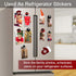17Pcs Snowman Refrigerator Magnets, Christmas Decorations, Large Red Black Buffalo Plaid Fridge Magnet Stickers for