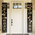 Happy Birthday Cheers to 18 Years Black Gold Yard Sign Door Banner for 18th Birthday Decorations Party Supplies