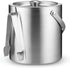 FineDine Double-Wall Stainless Steel Insulated Ice Bucket - 3 Liter with Lid & Ice Tong for Home Bar
