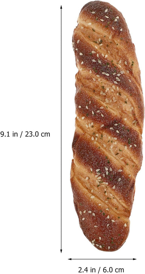 STOBOK Simulated Artificial Bread Prop: Fake French Loaf Adornment for Table Photo, Indoor Decoration Display