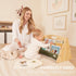 ZICOTO Decorative Wooden Bookshelf with Handle for Kids Rooms - Keeps Books Neatly Organized & Within Reach