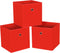 Foldable Storage Cubes Bins, 11 Inch Cloth Storage Cube Fabric Storage Box Organizer Baskets with Dual Handles, Set of
