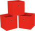 Foldable Storage Cubes Bins, 11 Inch Cloth Storage Cube Fabric Storage Box Organizer Baskets with Dual Handles, Set of