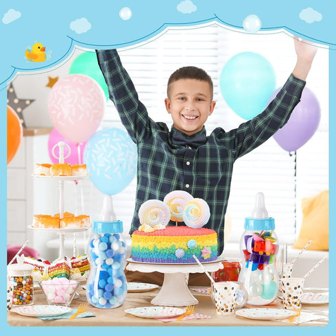 4 11 4 Inch Tessco for you Pcs Large Baby Milk Bottle Fillable Baby Shower x Piggy Bank Plastic Container for Game